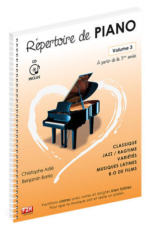 REPERTOIRE DE PIANO VOL 3 + CD