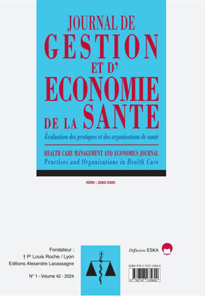 Journal de Gestion et d'Economie de la Santé 1-2024