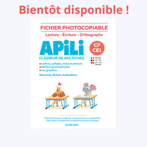 Fichier photocopiable Apili pour enseignants orthophonistes logopédistes