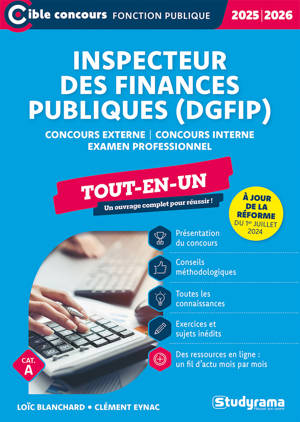 Inspecteur des finances publiques (DGFiP) – Tout-en-un (Catégorie A – Concours 2025-2026)