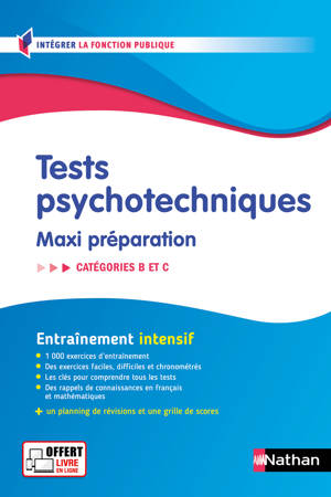 Tests psychotechniques - Maxi préparation - Concours de catégories B et C - N° 55