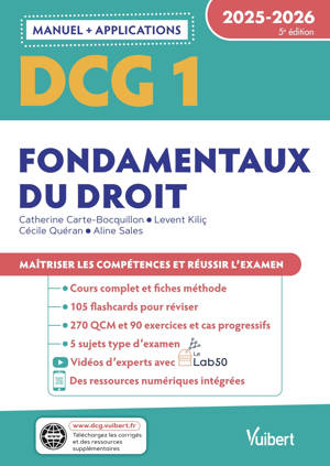 DCG 1 - Fondamentaux du droit : Manuel et Applications 2025-2026