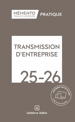 Mémento Transmission d'entreprise 2025-2026