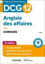 DCG 12 - Anglais des affaires - Corrigés - 3e éd.