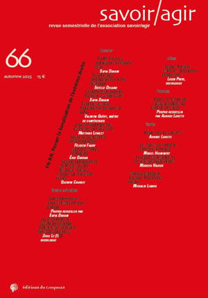 revue savoir/agir n° 66
