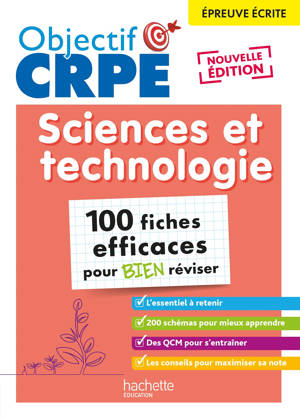 Objectif CRPE 2026 - Sciences et Technologie - 100 fiches pour bien réviser - épreuve écrite M2/L3