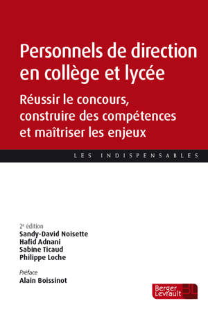 Personnels de direction en collège et lycée (2e éd.)