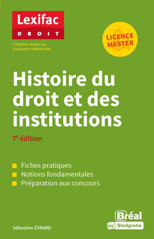 Histoire du droit et des institutions