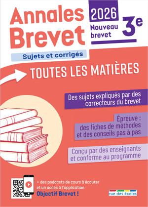 Annales Brevet - Toutes les matières - 3e - 2026