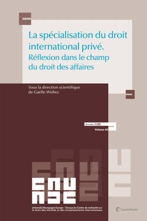 La spécialisation du droit international privé