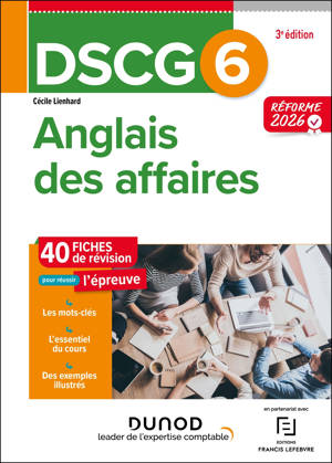 DSCG 6 - Anglais des affaires - Fiches - 3e éd. - Réforme 2026-2027