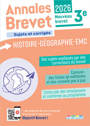 Annales Brevet - Histoire-Géographie-EMC - 3e - 2026