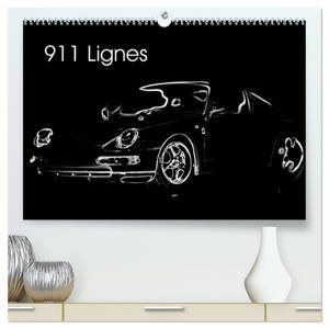 911 Lignes  (Calendrier mural 2026 DIN A2 vertical) calendrier de bureau