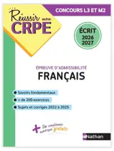 Réussir mon CRPE Français épreuve d'admissibilité écrit 2026