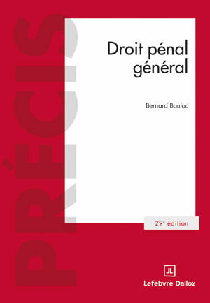 Droit pénal général. 29e éd.