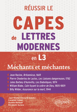 Réussir le CAPES de Lettres Modernes en L3. Programme 2026 - "Méchants et méchantes"