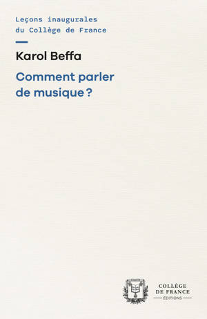 COMMENT PARLER DE MUSIQUE ?
