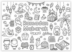 LE GRAND POSTER à COLORIER RAMADAN