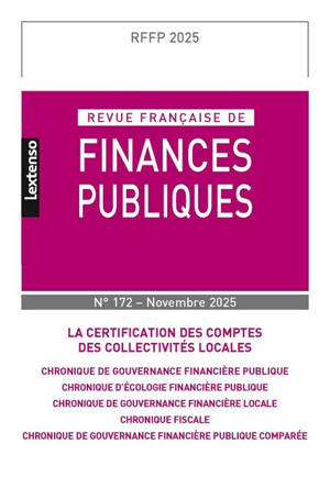 Revue française de Finances Publiques 172/2025