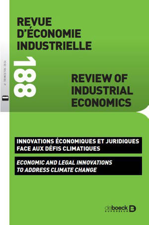REI n° 188 - Innovations économiques et juridiques face aux défis climatiques