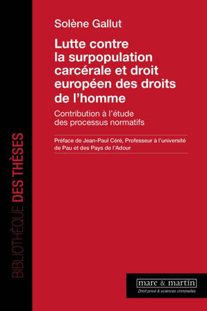 Lutte contre la surpopulation carcérale et droit européen des droits de l'homme