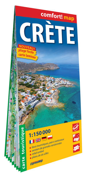 Crète 1/150.000 (carte grand format laminée)
