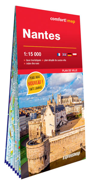 Nantes 1/15.000 (carte grand format laminée - plan de ville)