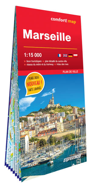 Marseille 1/15.000 (carte grand format laminée - plan de ville)