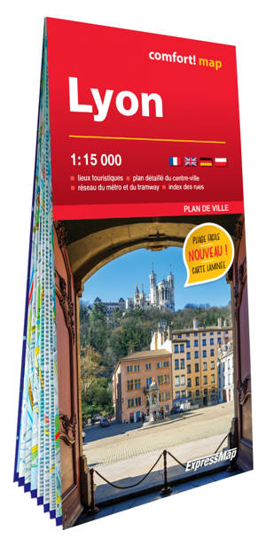 Lyon 1/15.000 (carte grand format laminée - plan de ville)