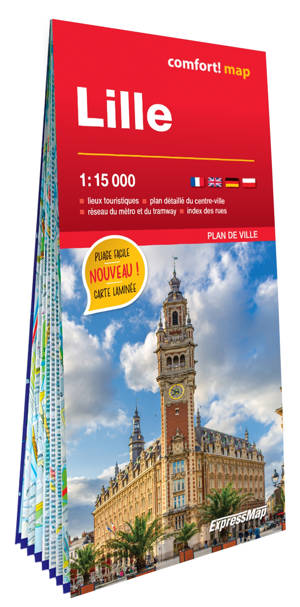 Lille 1/15.000 (carte grand format laminée - plan de ville)