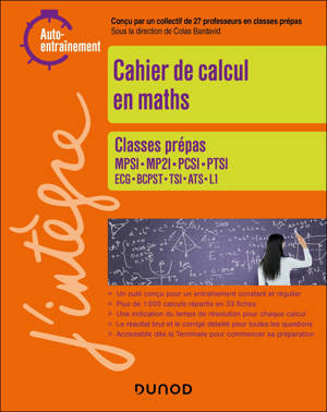 Cahier de calcul en maths Prépas 1re année