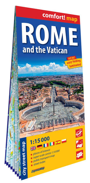 Rome et le Vatican 1/15.000 (carte grand format laminée - plan de ville)