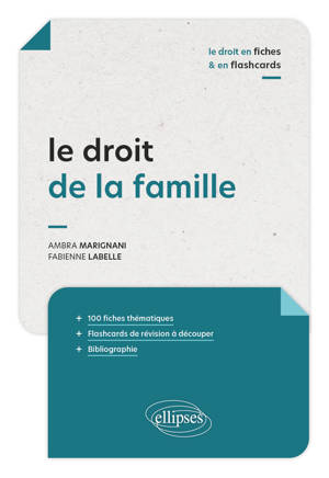 Le droit de la famille en fiches et flashcards
