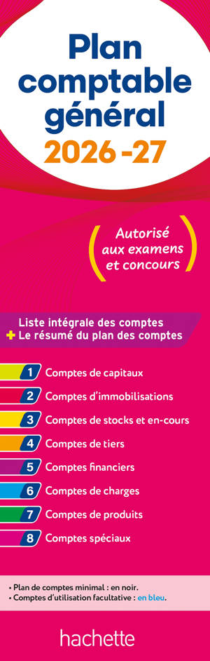 Plan comptable général 2026-2027 - PCG (autorisé aux examens et concours)