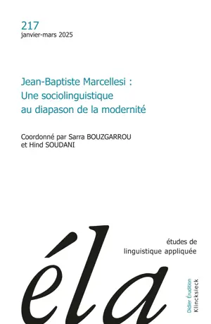 Etudes de linguistique appliquée - n°1-2025