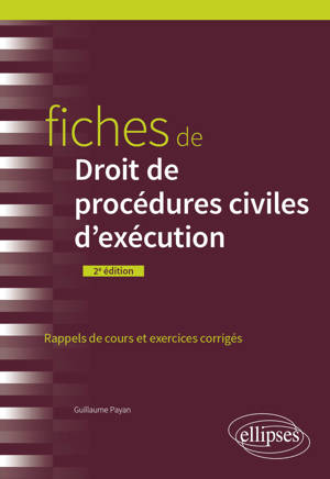 Fiches de Droit des procédures civiles d'exécution