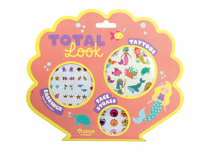 Total look sirène - Tattoos - boucles d'oreilles - face strass