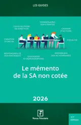 Le mémento de la SA non cotée 2026