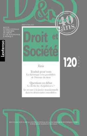 Revue Droit et Société 120/2025