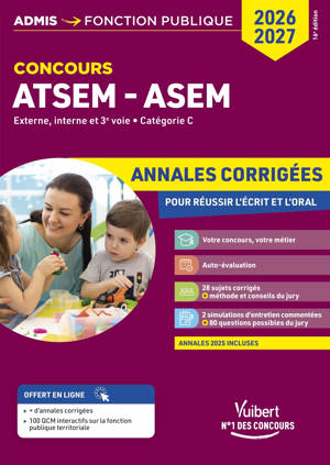 Concours ATSEM et ASEM 2026-2027 - Annales corrigées