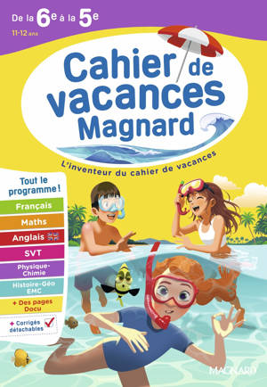 Cahier de vacances 2026, de la 6e vers la 5e