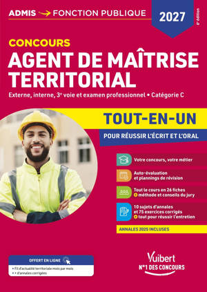 Concours Agent de maîtrise territorial 2027 - Tout-en-un