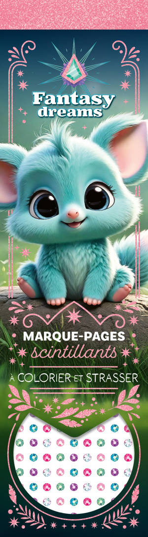 Marque-pages à strasser et à colorier ROSE