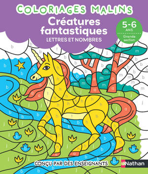 Animaux fantastiques Lettres et nombres GS - Coloriages malins