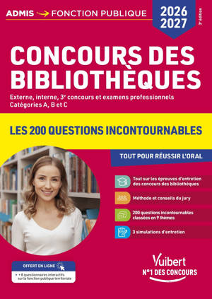 Concours des bibliothèques 2026-2027 - Les 200 questions incontournables pour réussir l'oral