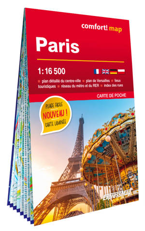Paris 1/16.500 (carte format poche laminée - plan de ville)