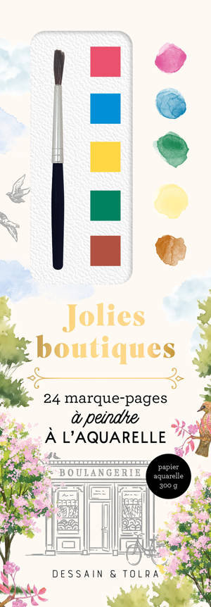 Marque-pages à peindre à l'aquarelle - Jolies boutiques