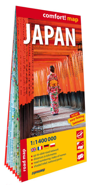 Japon 1/1.400.000 (carte grand format laminée). Japan