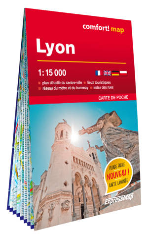 Lyon 1/15.000 (carte format poche laminée - plan de ville)