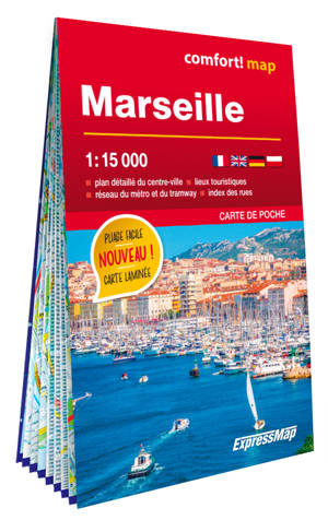 Marseille 1/15.000 (carte format poche laminée - plan de ville)